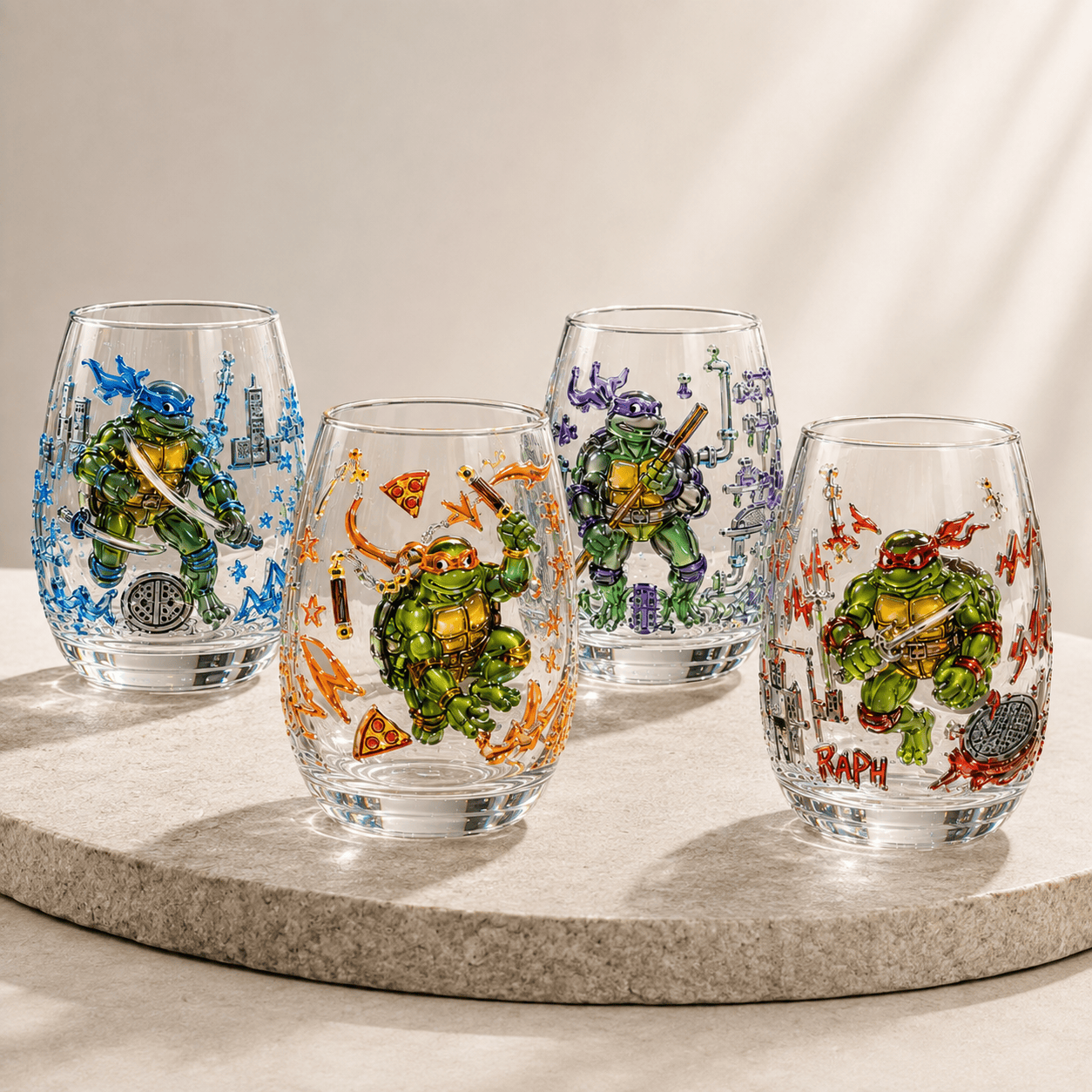 Premium TMNT Whiskey Glass Set BMD