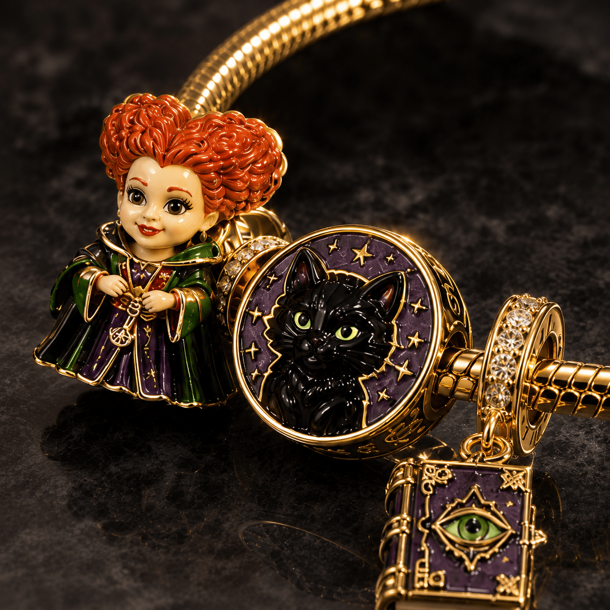 HCPC Gold Charm Bracelet Set BMD