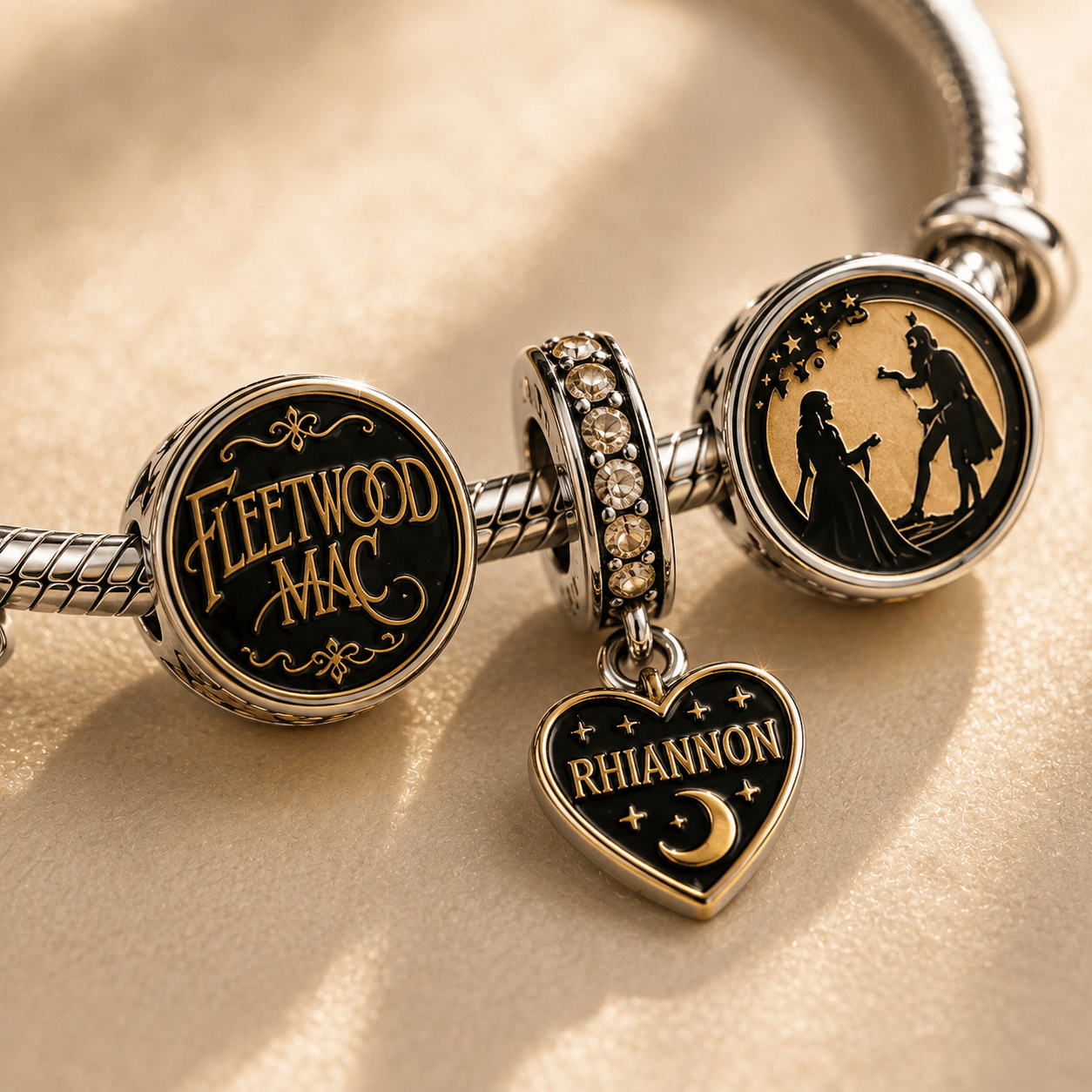 FLM Silver Charm Bracelet Set BMD