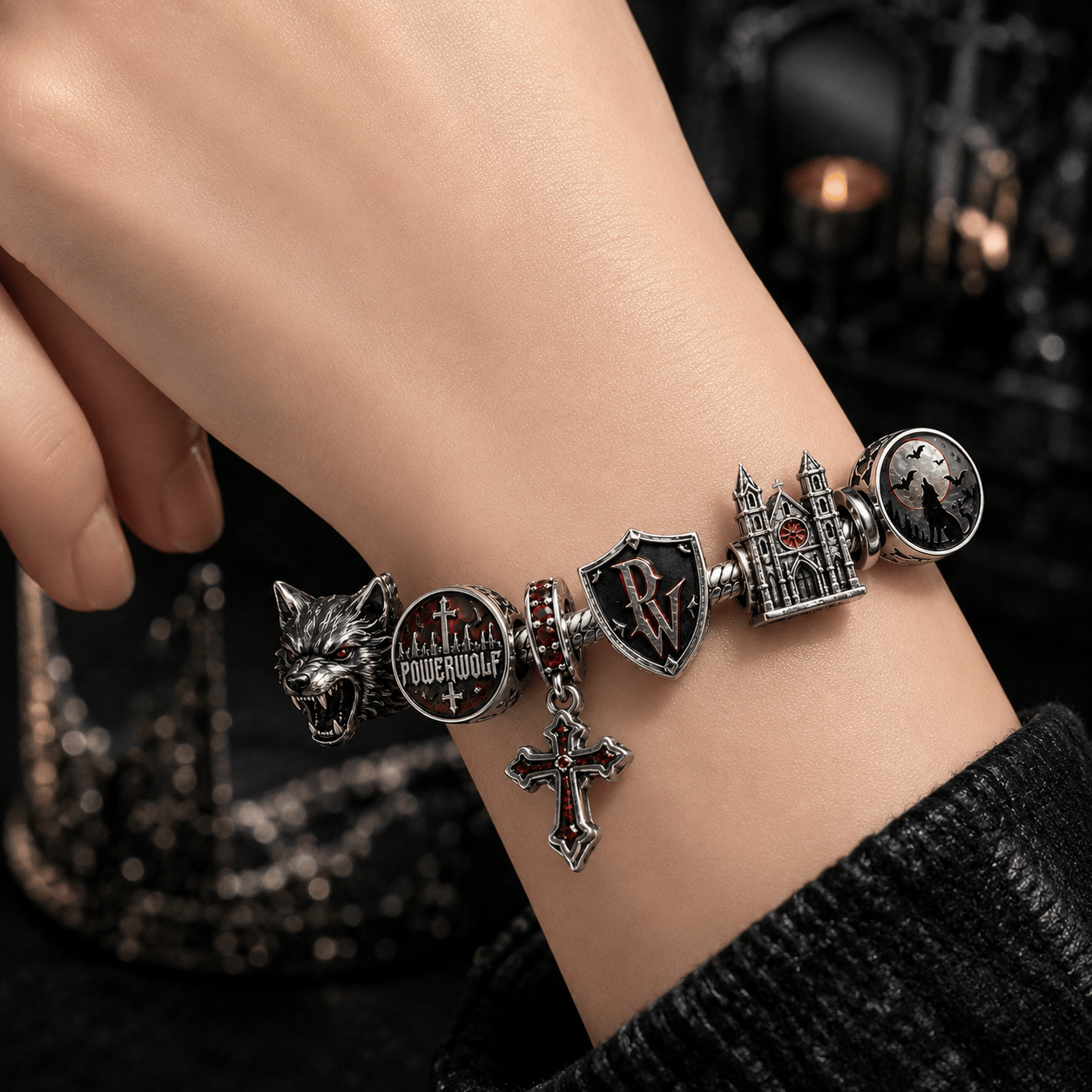 POWF Silver Charm Bracelet Set VTH