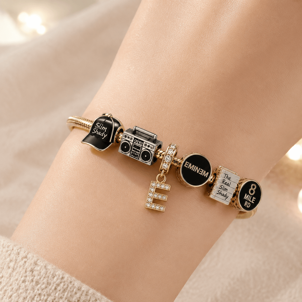 EMN Gold Charm Bracelet Set VTH