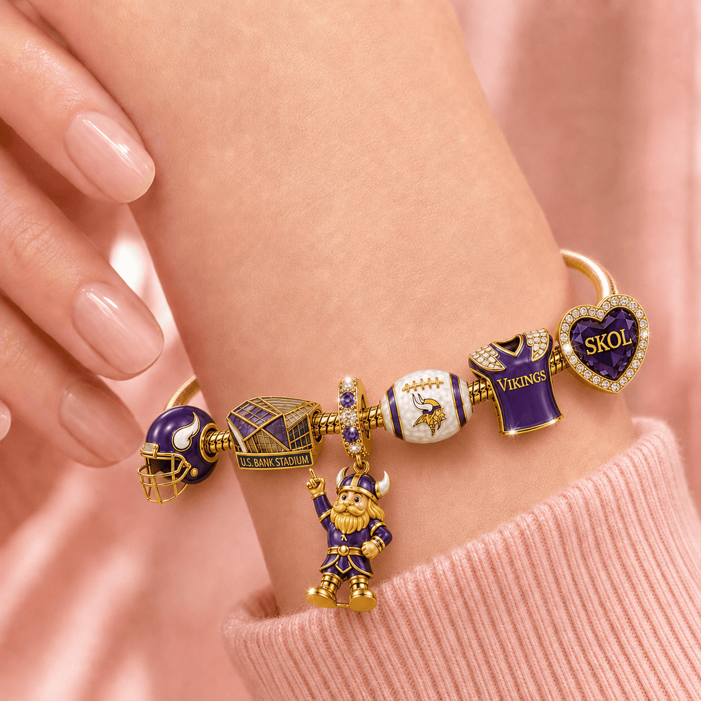 MNVK Gold Charm Bracelet Set TMH