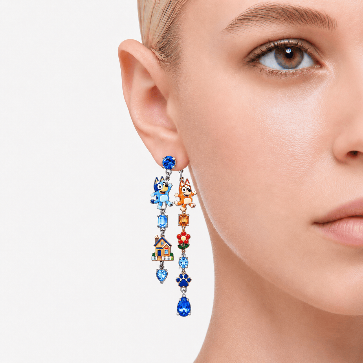 Premium BLU Dangle Earrings NTNA
