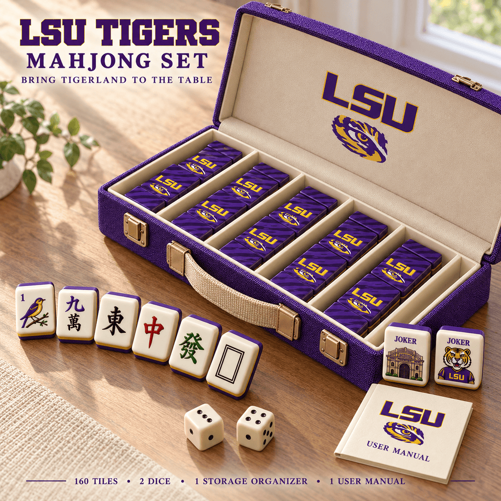Premium LSU Mahjong Tiles Set TNSM