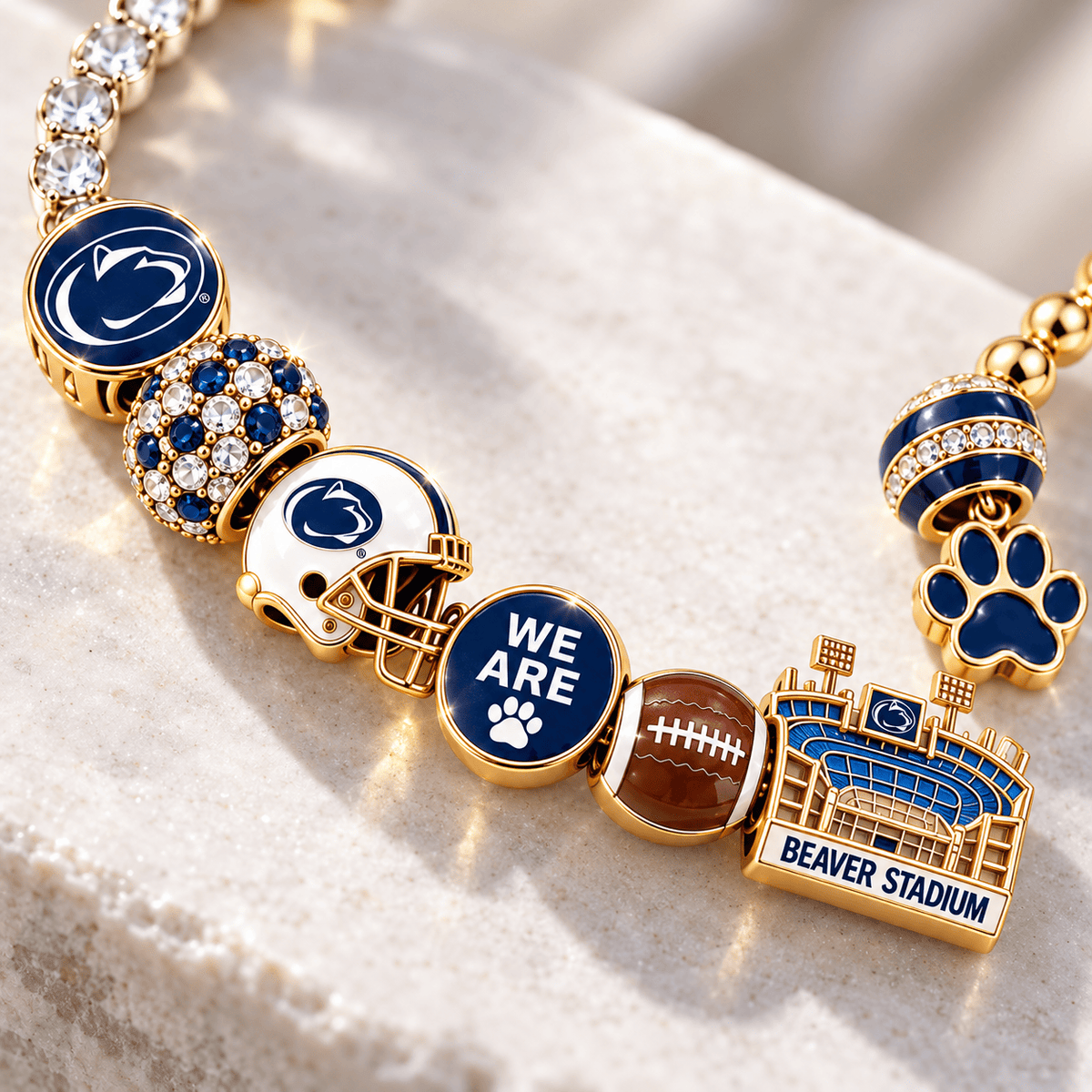 PSNL Gold Charm Bracelet Set BMD