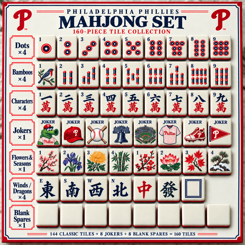 Premium PPP Mahjong Tiles Set PVNA