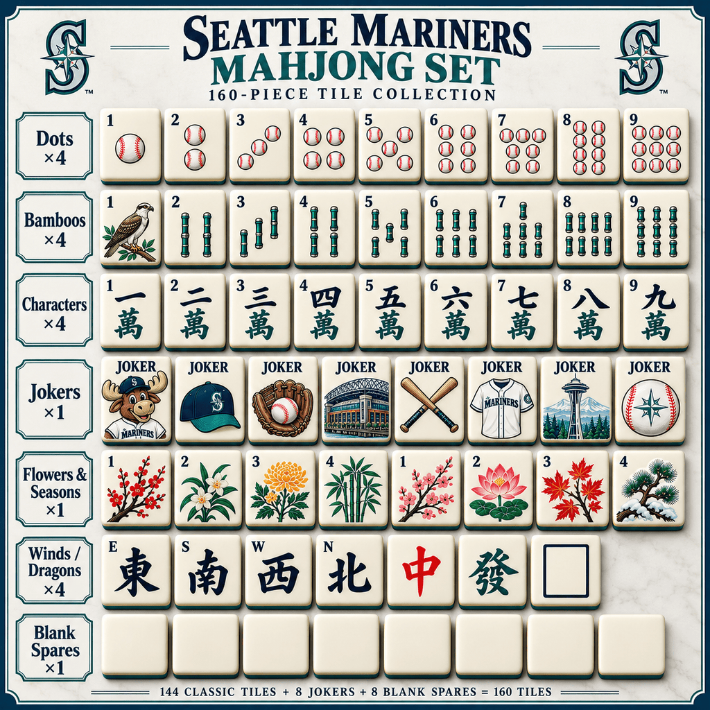 Premium STMR Mahjong Tiles Set PVNA
