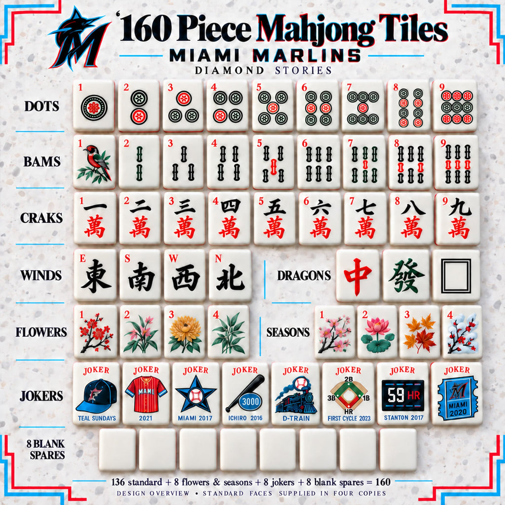 Premium MMA Mahjong Tiles Set TTMH