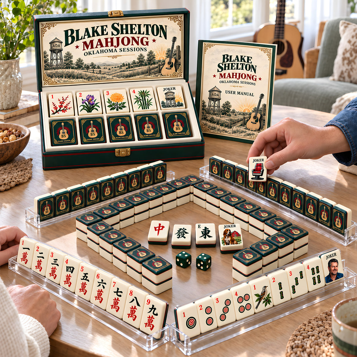 Premium BLSH Mahjong Tiles Set PVNA