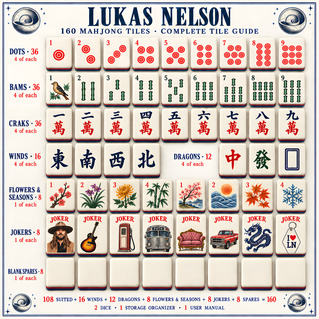 Premium LKNS Mahjong Tiles Set TTMH