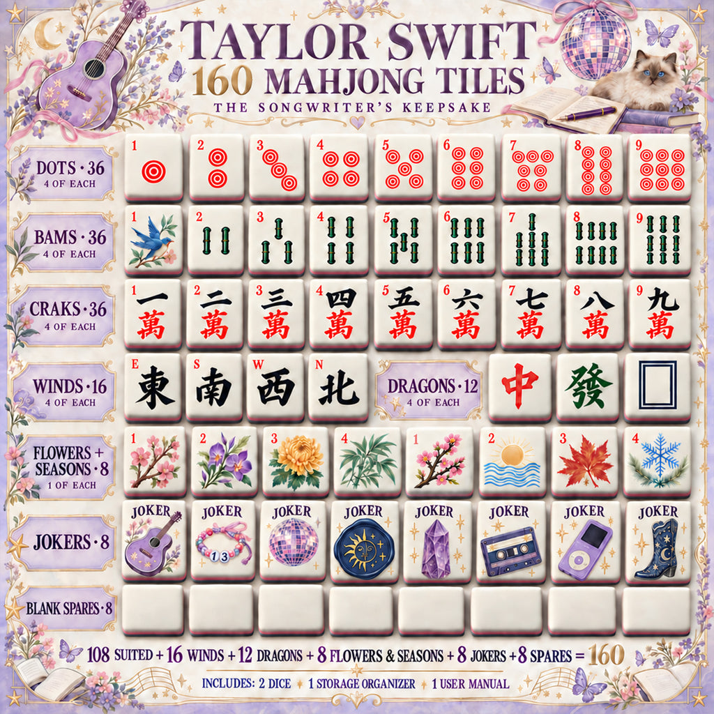 Premium TLSW Mahjong Tiles Set PVNA